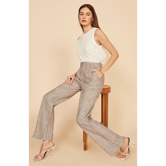 Reformation Pants - NWT Reformation Cello Linen Wide Leg Pants